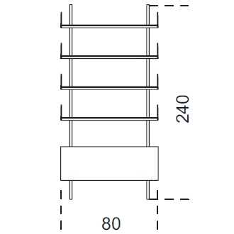 Brera_ 80 x 25 x H 240 cm (80R240)