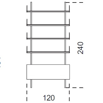 Brera_ 120 x 25 x H 240 cm (120R240)