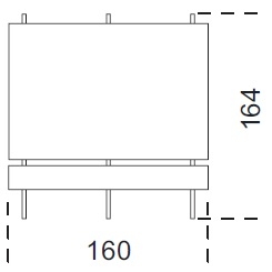 Brera_ 160 x 35 x H 164 cm (160TV164)