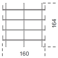 Brera_ 160 x 25 x H 164 cm (160M164)