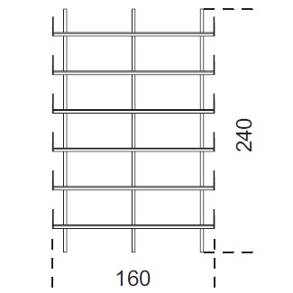 Brera_ 160 x 25 x H 240 cm (160M240)