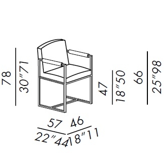 Rider Cinque Wood_ 46 x 57 x H 78 cm