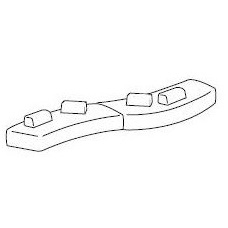 Orlando 1_ 575 x 187 x H 31/62 cm (2xB77R+4xB77E)