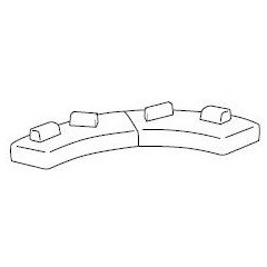 Orlando 3_ 561 x 207 x H 31/62 cm (2xB77R+4xB77E)