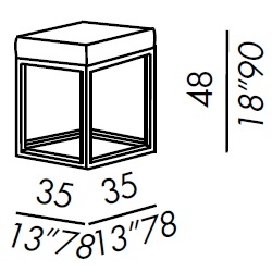 Hardy_ 35 x 35 x H 48 cm