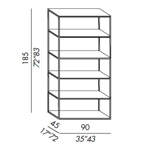 Hardy_ 90 x 45 x H 185 cm