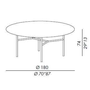 Hubert_ 180R-TP_ Ø 180 cm x H 74 cm
