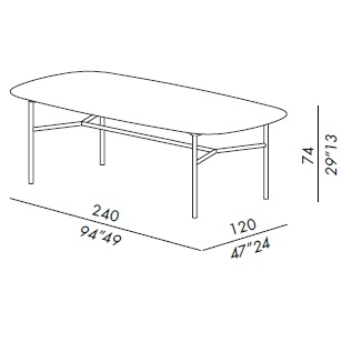 Hubert_ BISCUIT 120240-TP_ 240 x 120 x H 74 cm