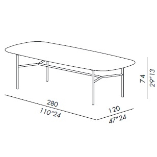 Hubert_ BISCUIT 120280-TP_ 200 x 100 x H 74 cm